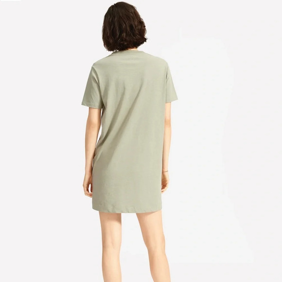 Everlane The Weekender Sage Green Oversized Tee Shirt Dress A33 - Picture 2 of 5